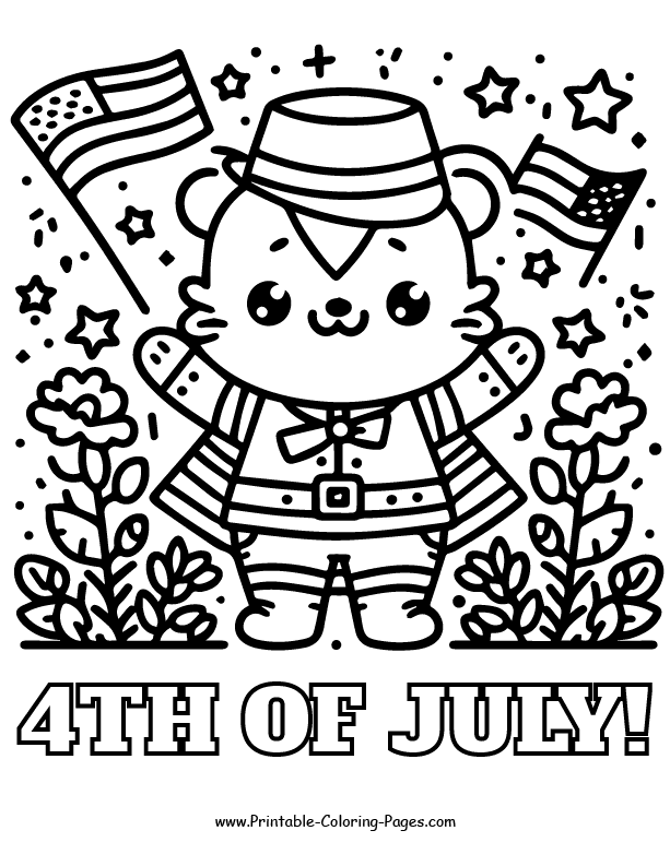 4th July Coloring Page 17