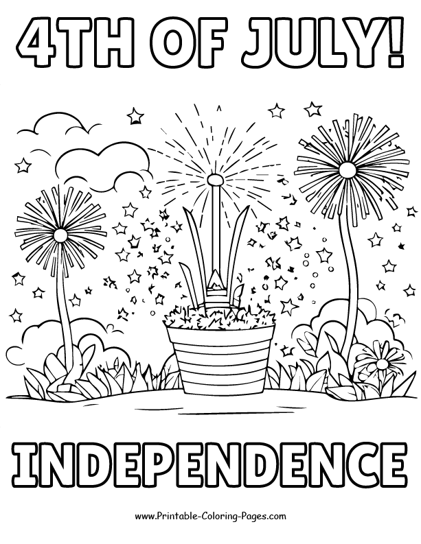 4th July Coloring Page 3