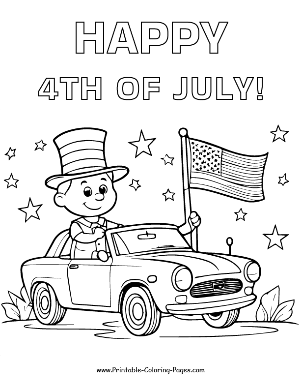 4th July Coloring Page 4