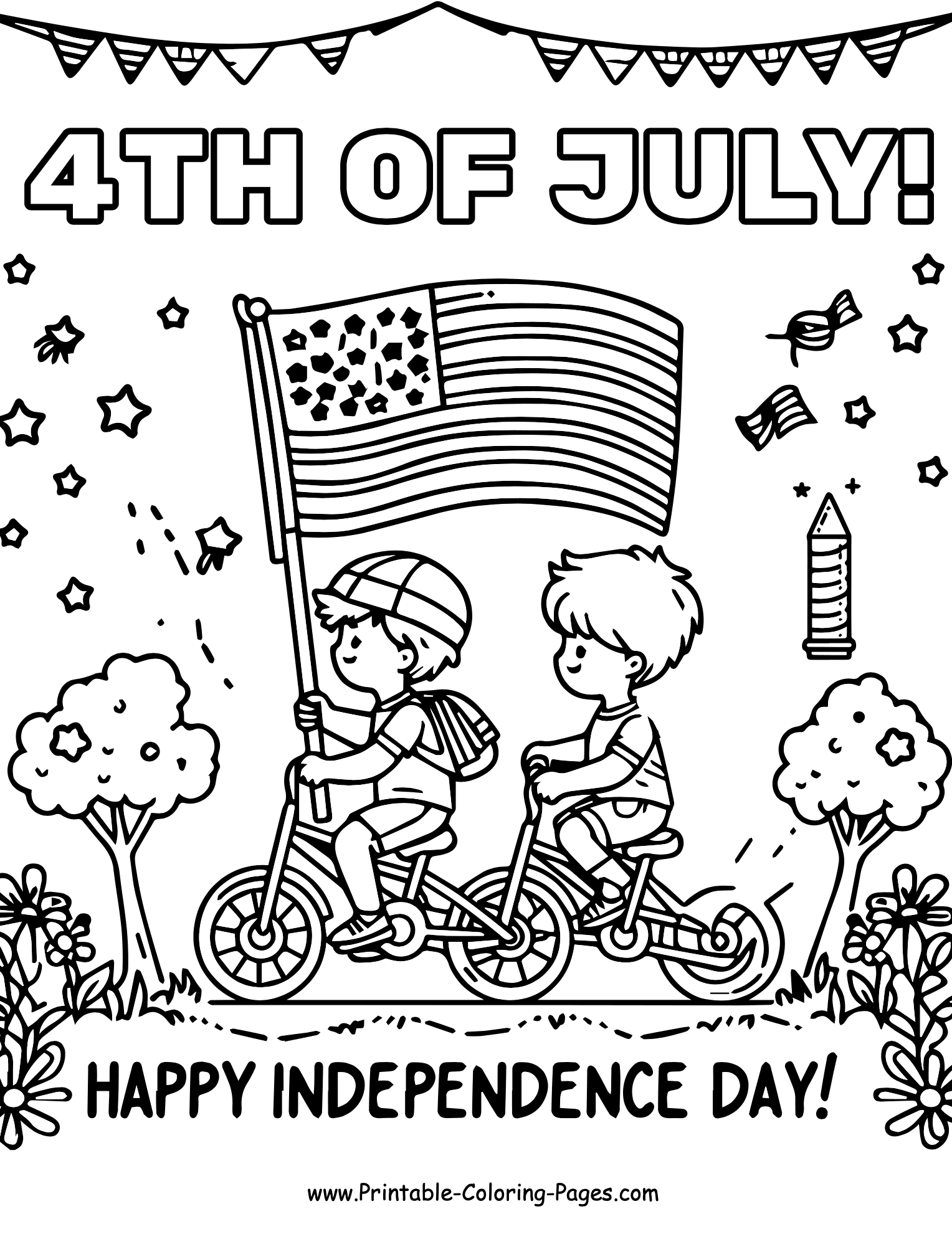 4th July Coloring Page 6