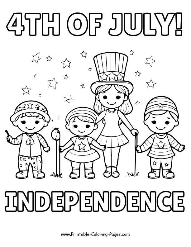 4th July Coloring Page 7