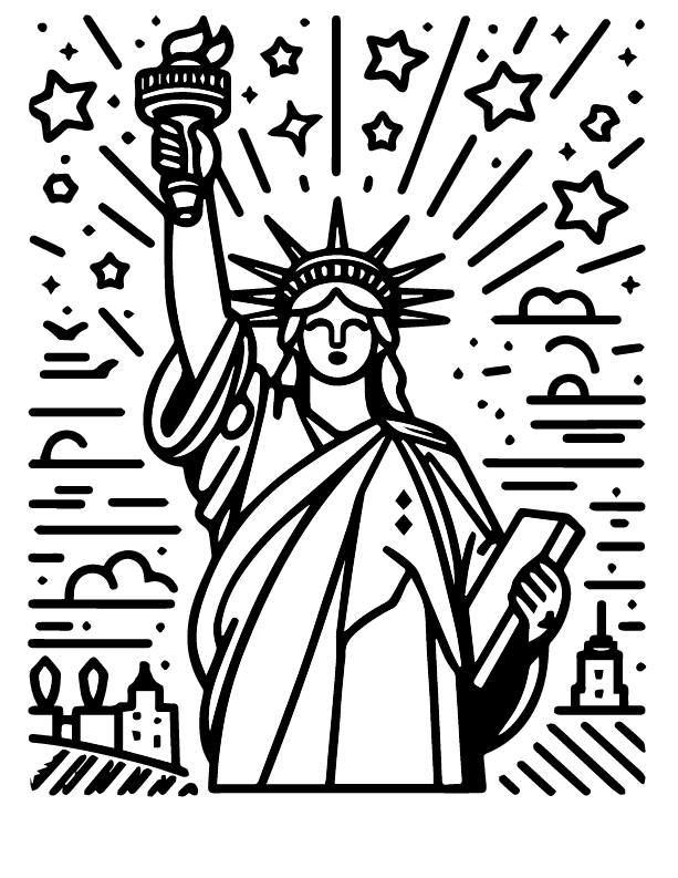 4th July Coloring Page 8