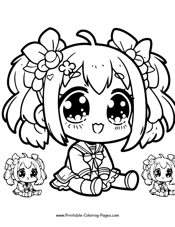 Anime Coloring Page 1