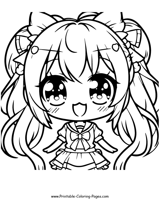 Anime Coloring Page 10