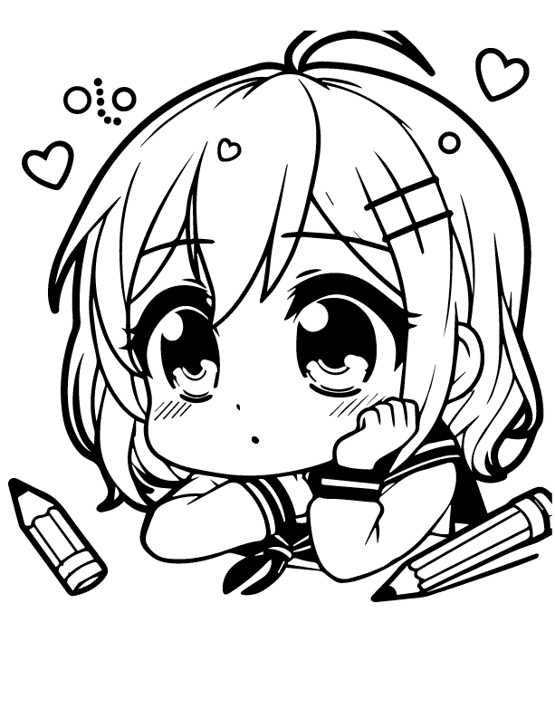 Anime Coloring Page 24