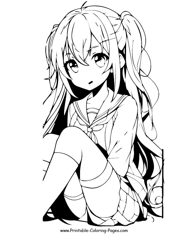 Anime Coloring Page 3