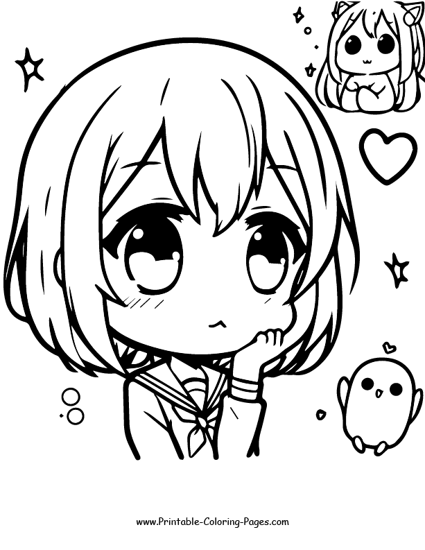 Anime Coloring Page 4