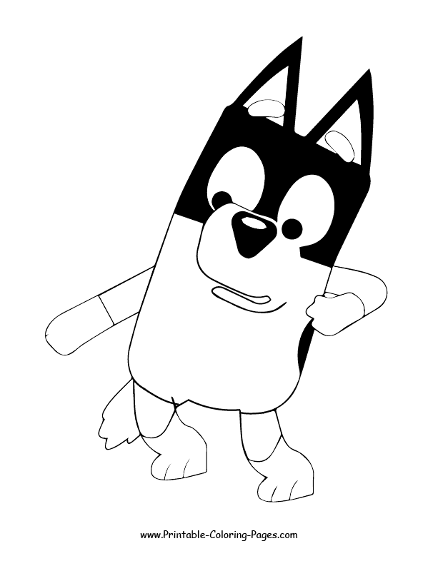 Bluey coloring pages 9