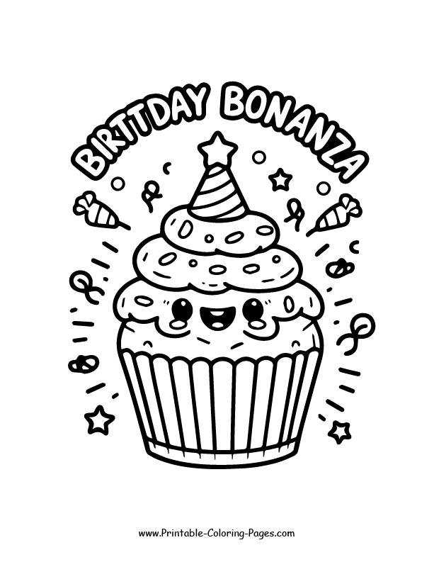 Cupcake Coloring Pages