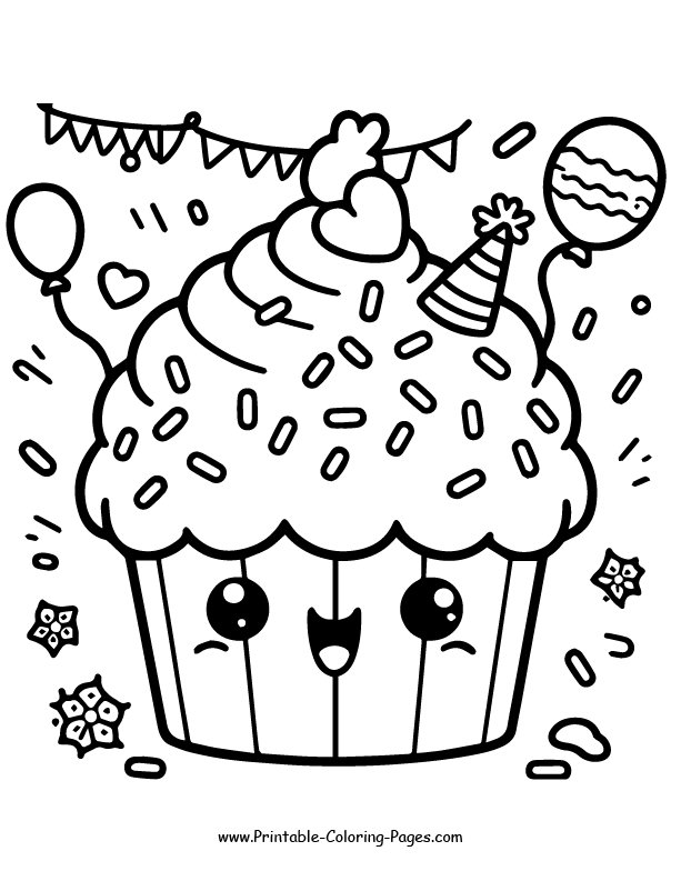 Cupcake Coloring Page 11