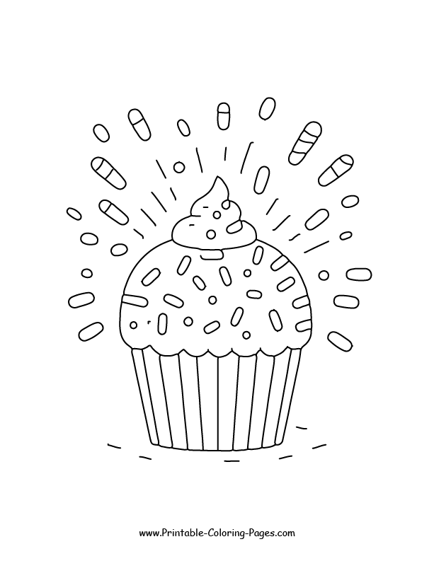 Cupcake Coloring Page 15