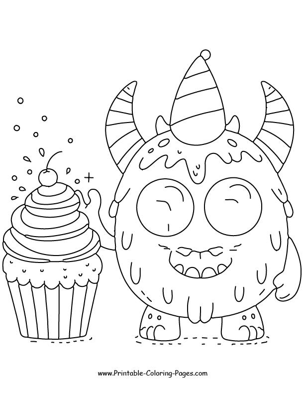 Cupcake Coloring Page 17