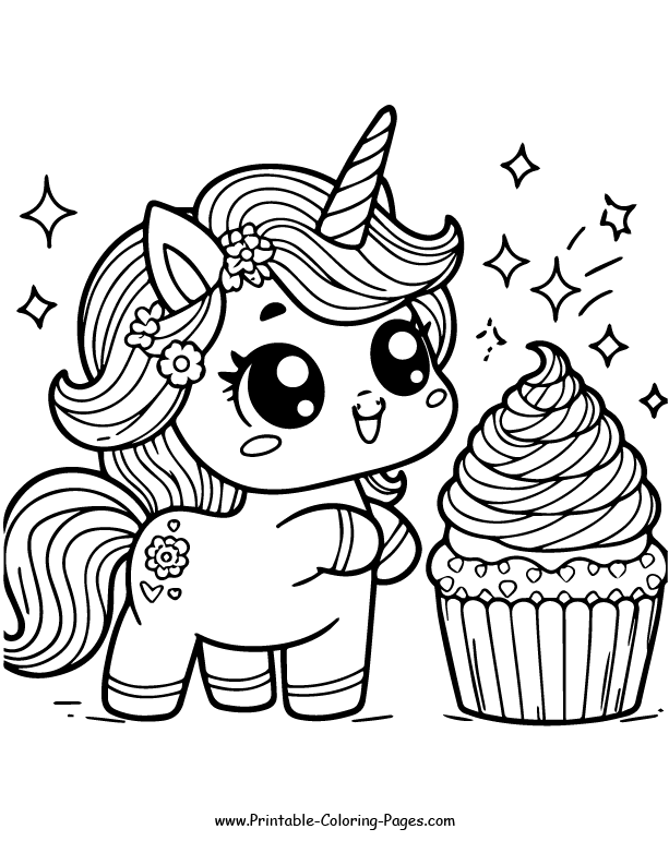 Cupcake Coloring Page 18