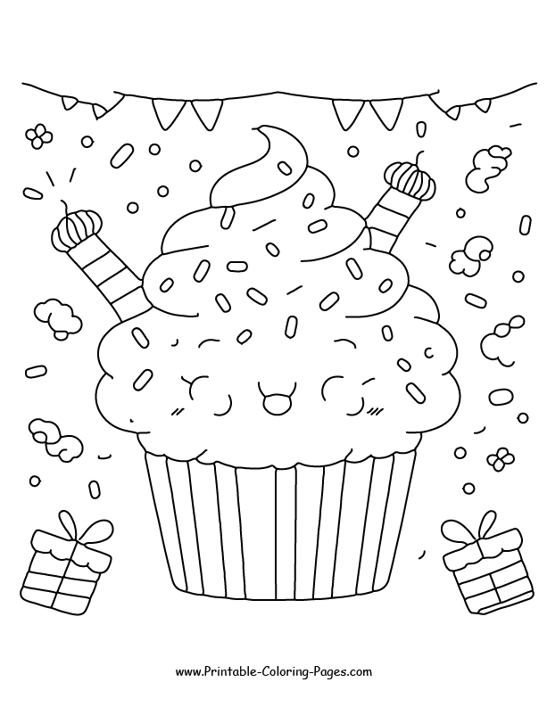 Cupcake Coloring Page 19