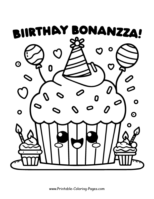 Cupcake Coloring Page 2