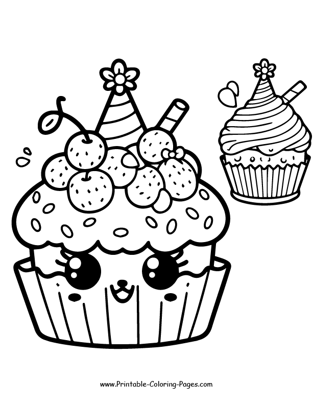 Cupcake Coloring Page 20