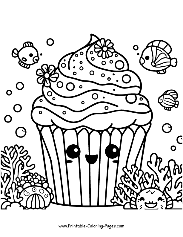 Cupcake Coloring Page 21