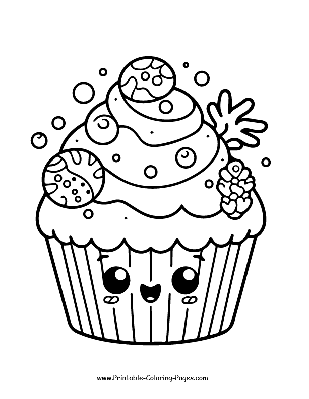 Cupcake Coloring Page 25