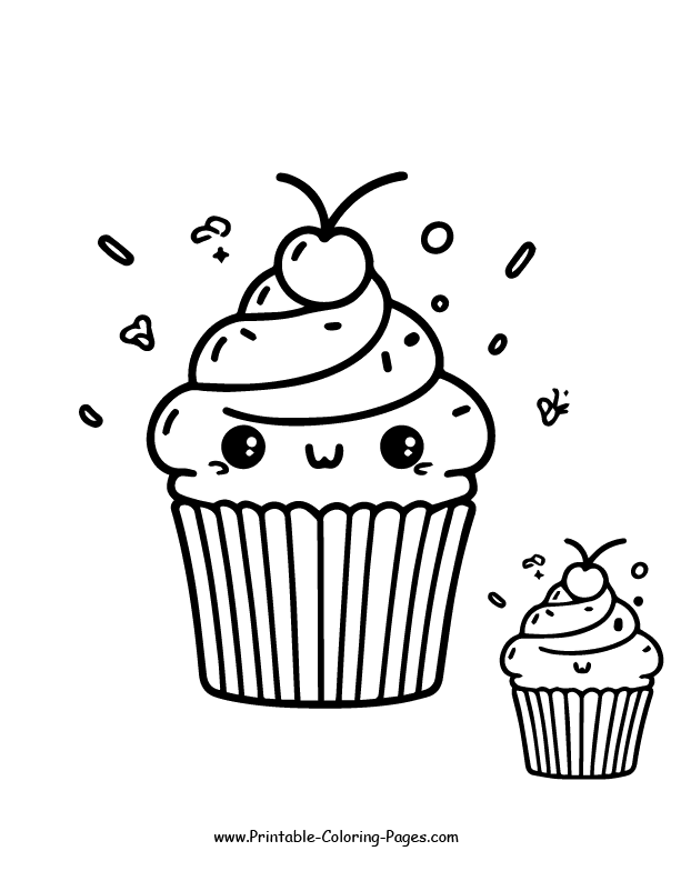 Cupcake Coloring Page 27