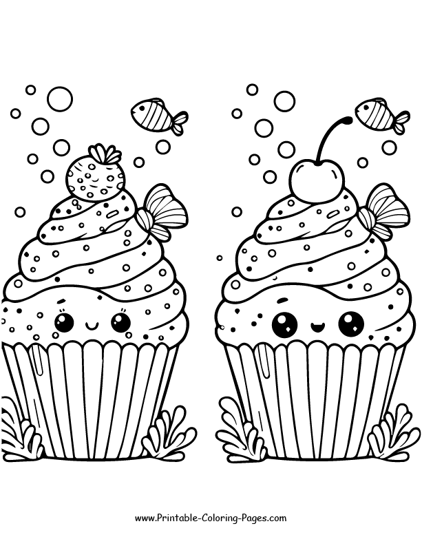 Cupcake Coloring Page 29