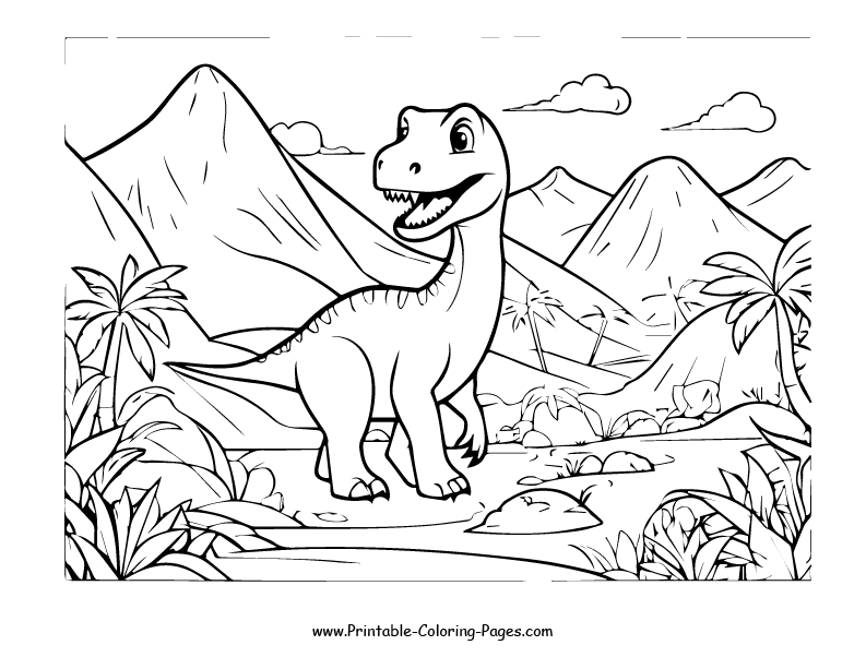 Dinosaur www printable coloring pages.com 10