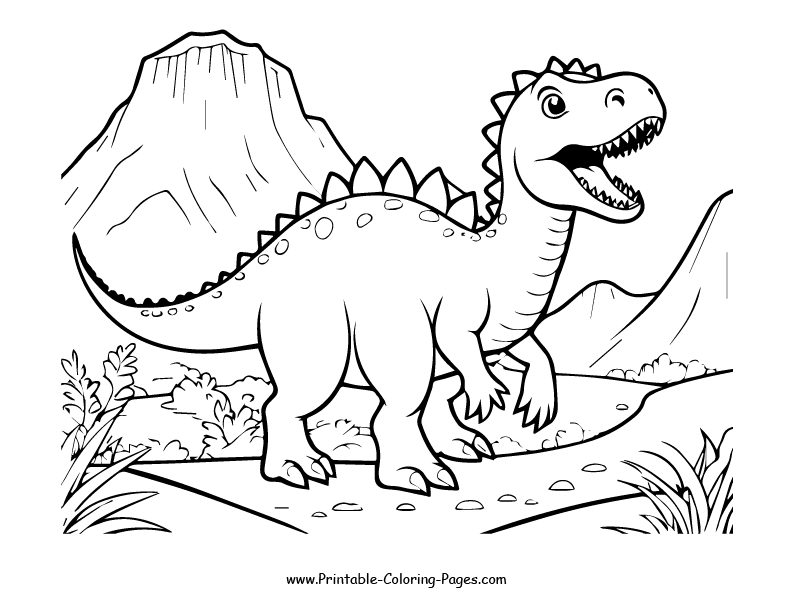 Dinosaur www printable coloring pages.com 11