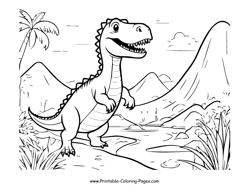 Dinosaur www printable coloring pages.com 12