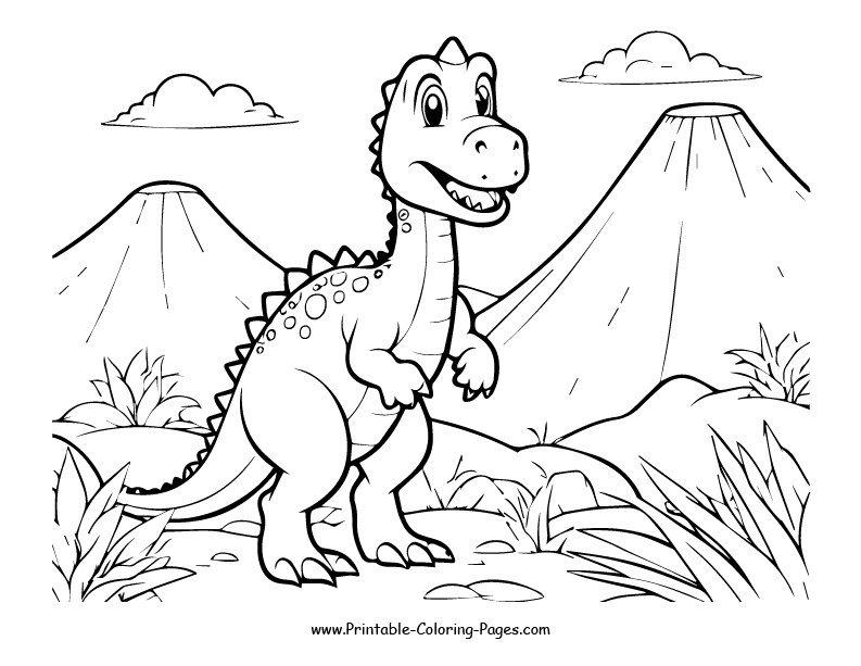 Dinosaur www printable coloring pages.com 16