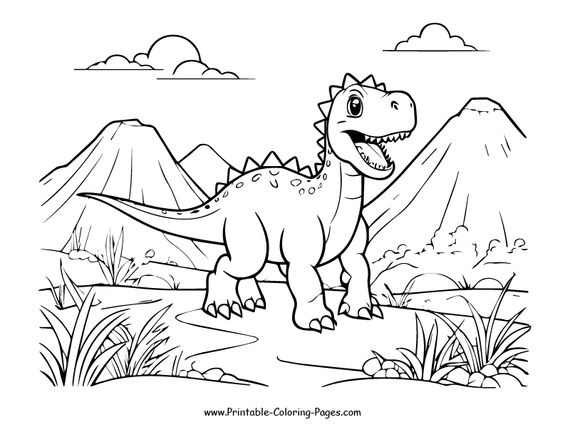 Dinosaur www printable coloring pages.com 19