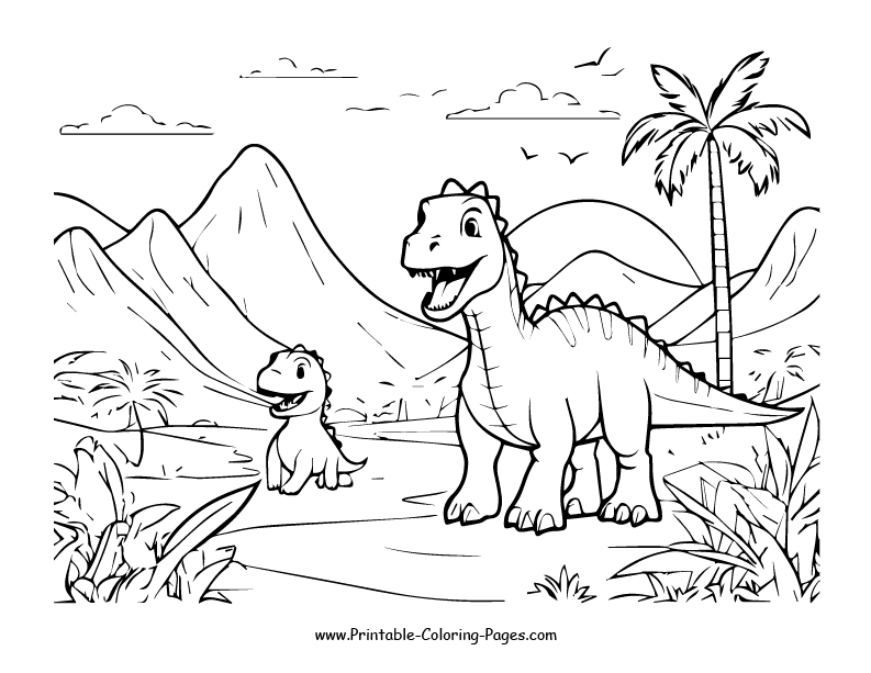 Dinosaur www printable coloring pages.com 2