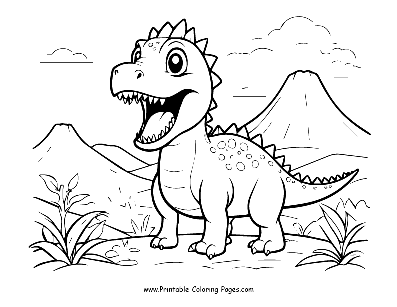 Dinosaur www printable coloring pages.com 20