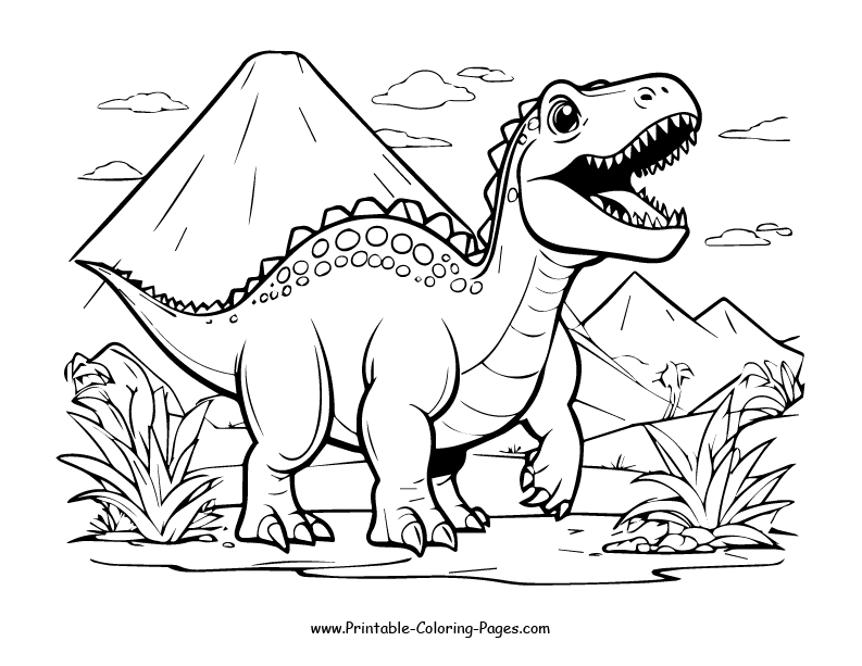 Dinosaur www printable coloring pages.com 22