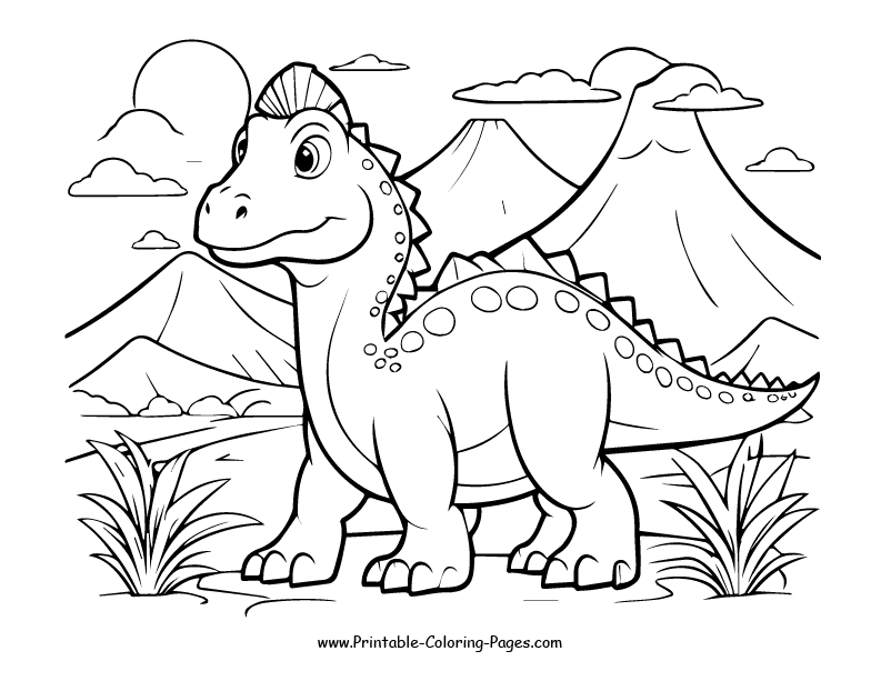 Dinosaur www printable coloring pages.com 24