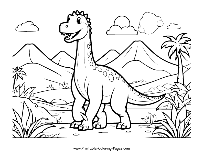 Dinosaur www printable coloring pages.com 3