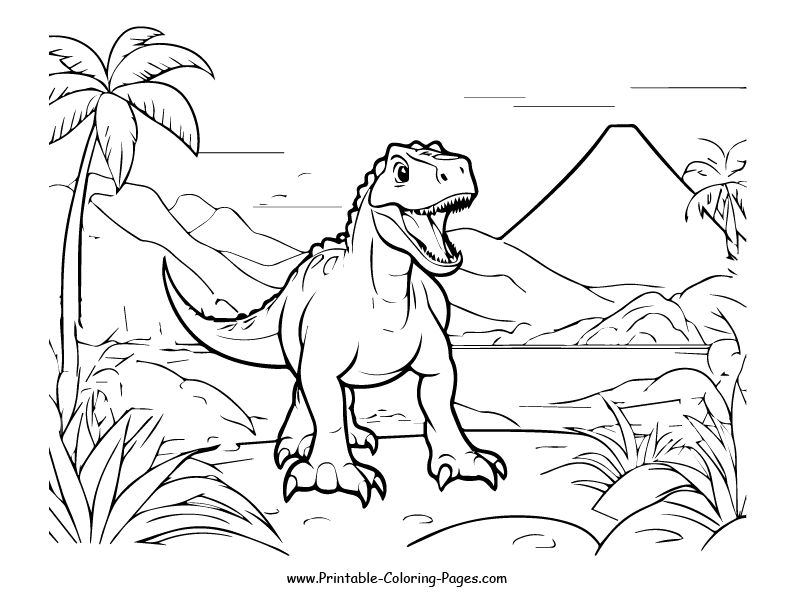 Dinosaur www printable coloring pages.com 4