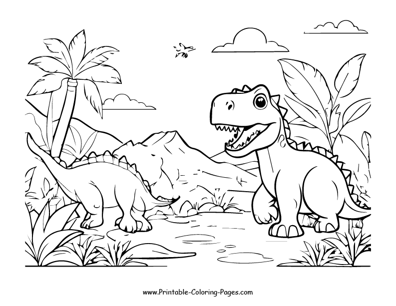 Dinosaur www printable coloring pages.com 6