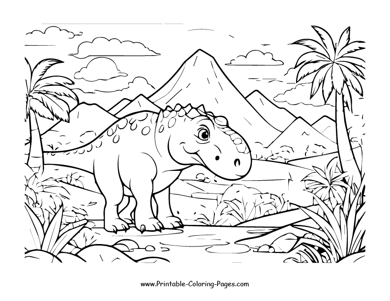 Dinosaur www printable coloring pages.com 7