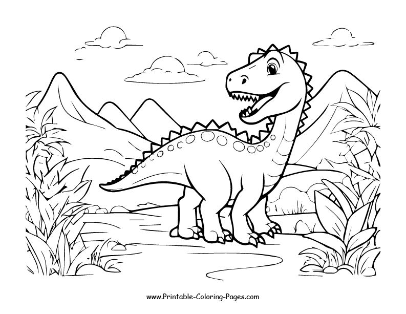 Dinosaur www printable coloring pages.com 8