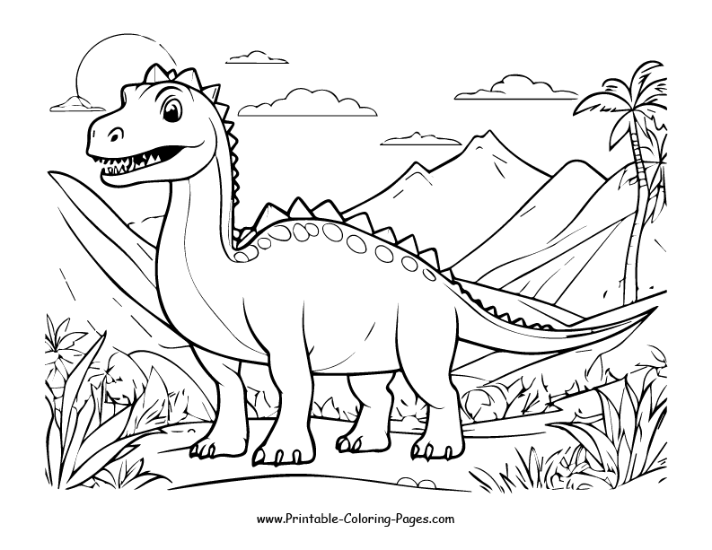 Dinosaur www printable coloring pages.com 9