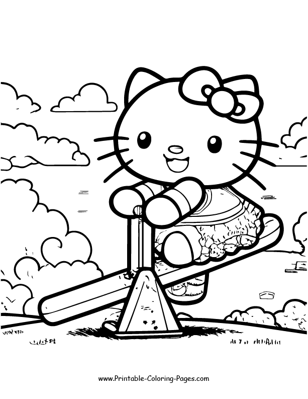 Hello Kitty Coloring Page