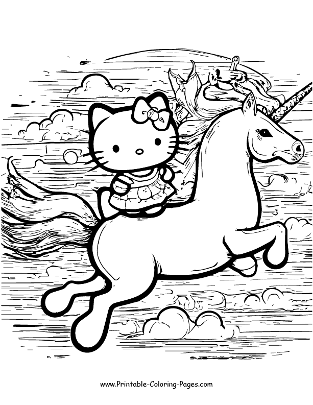 Hello Kitty Coloring Page 10