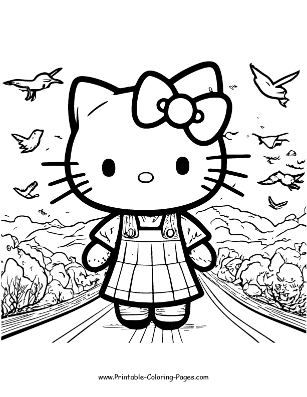 Hello Kitty Coloring Page 11