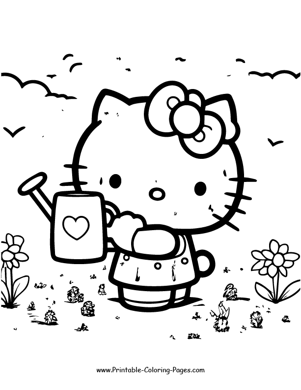 Hello Kitty Coloring Page 12