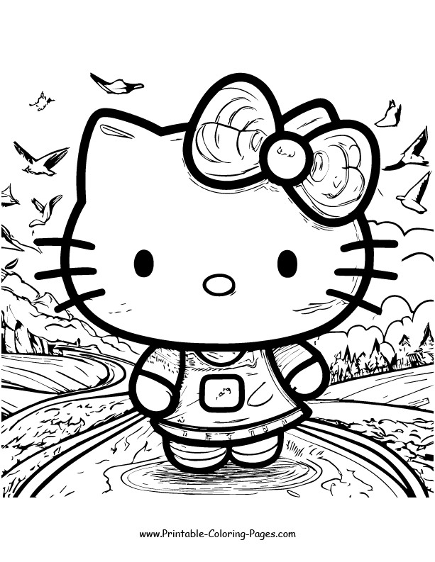 Hello Kitty Coloring Page 15