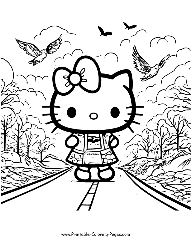 Hello Kitty Coloring Page 17