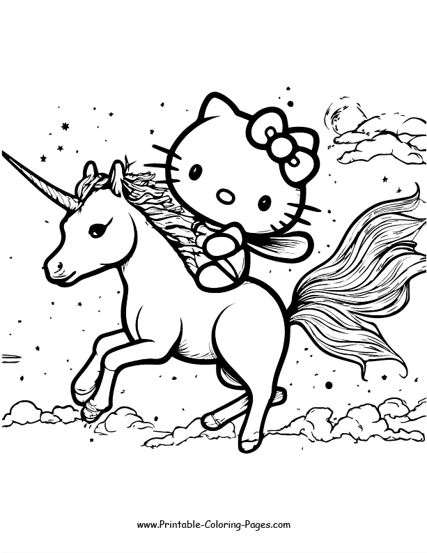 Hello Kitty Coloring Page 18