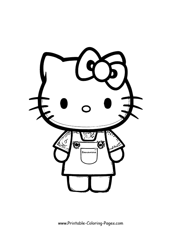 Hello Kitty Coloring Page 19