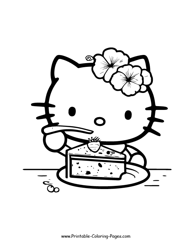 Hello Kitty Coloring Page 2