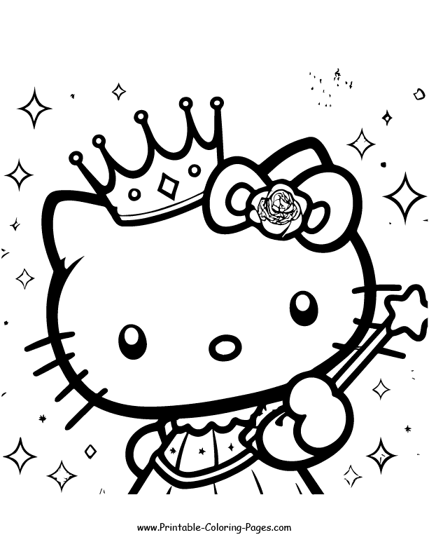 Hello Kitty Coloring Page 20