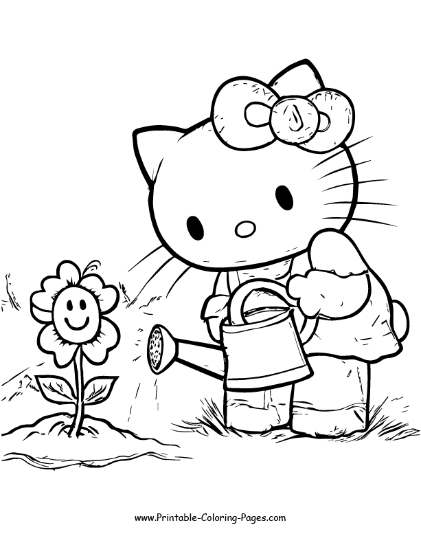 Hello Kitty Coloring Page 23